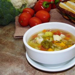 Осенний суп с брокколи и цветной капустой