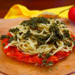 Вкуснейшие спагетти с соусом "Песто" быстро и аппетитно!