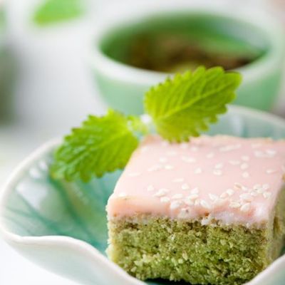 Пирожные из зеленого чая