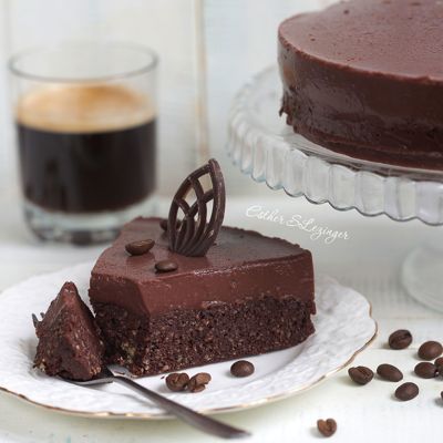 Диетический шоколадно-кофейный торт