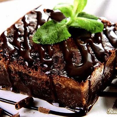 Классический английский шоколадный торт брауни