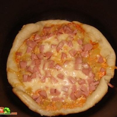 Гавайская пицца в мультиварке