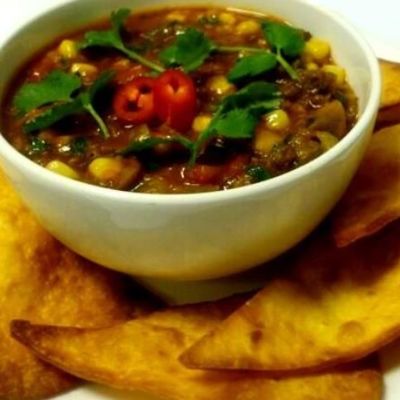 Мексиканский суп Чили Кон-Карне