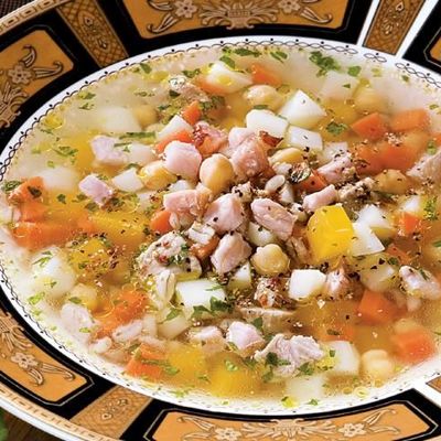 Зимний суп со свининой