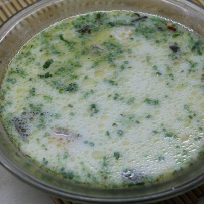 Сырный сливочный суп из лосося с зеленым перцем