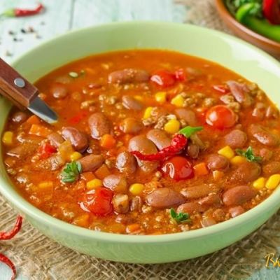 Мексиканский суп Чили Кон Карне