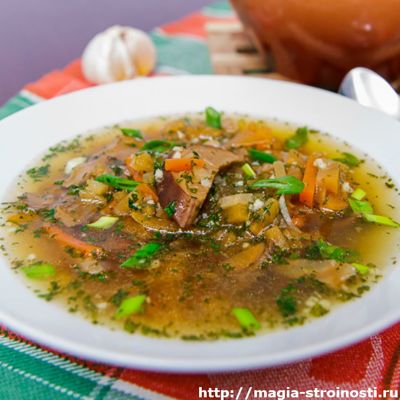 Низкокалорийный суп щи с грибами