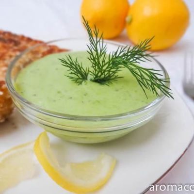 Соус из зеленого горошка с плавленым сыром