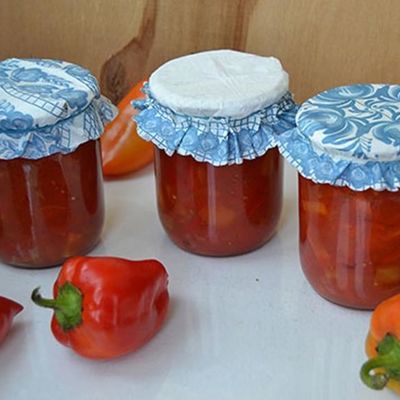 Болгарское лечо на томатном соке на зиму