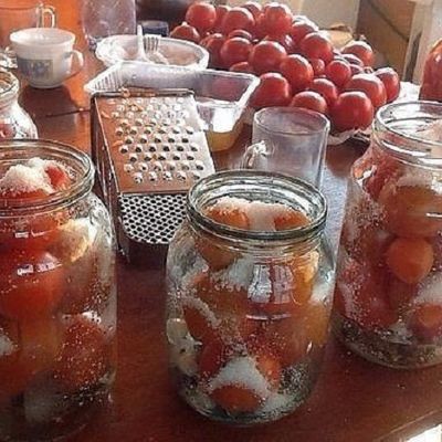 Засолка помидор в литровые банки