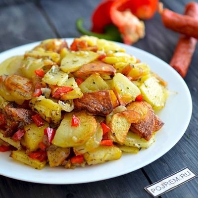 Картофель жареный с перцем
