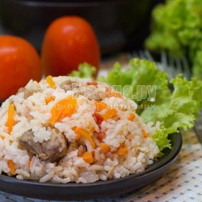Рис со свининой и овощами в мультиварке
