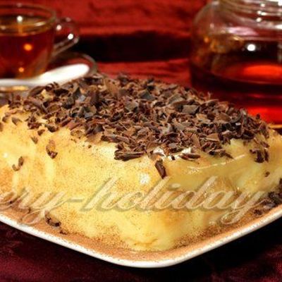 Торт из печенья Савоярди с заварным кремом
