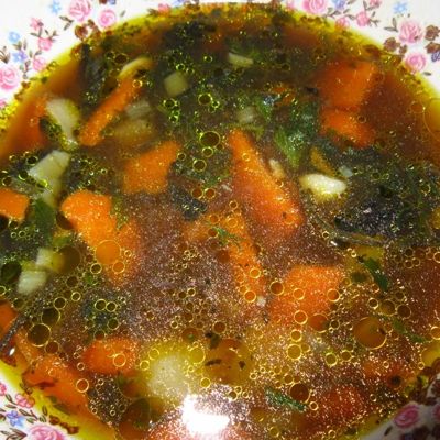 Овощной суп из крапивы