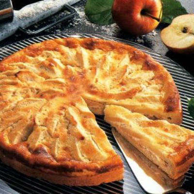Пирог Скорый из творога и яблок