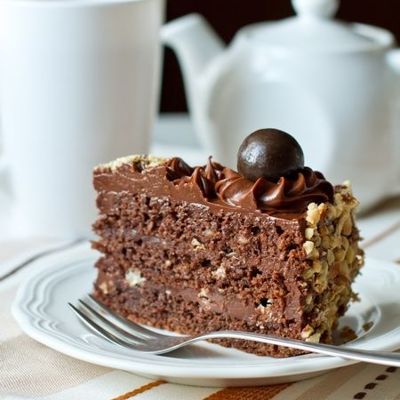 Шоколадно-ореховый торт с Нутеллой