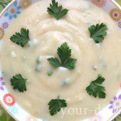 Картофельный суп-пюре с зеленью