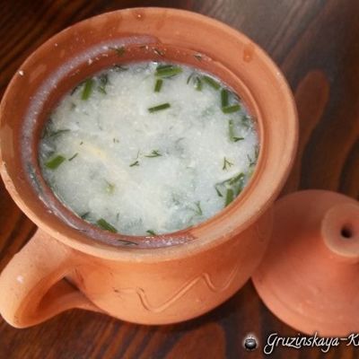 Грузинский суп с мацони