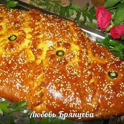 Пирог с лососем по-русски