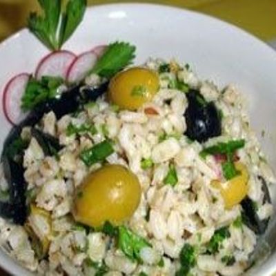 Итальянский салат из перловки