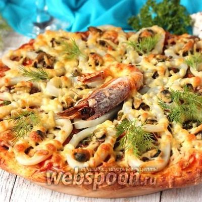 Пицца с морепродуктами