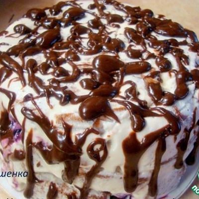 Шоколадный торт с творожно-йогуртовым кремом
