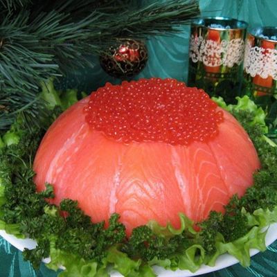 Рыбный салат праздничный рыбный торт