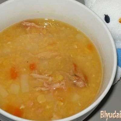 Гороховый суп с копченой курицей