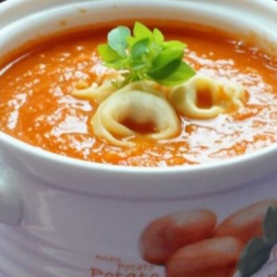 Тыквенный крем-суп с тортеллини