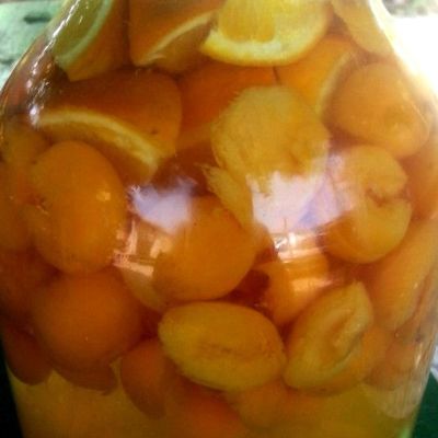 Вкусный компот из абрикосов и апельсинов на зиму или компот Фанта
