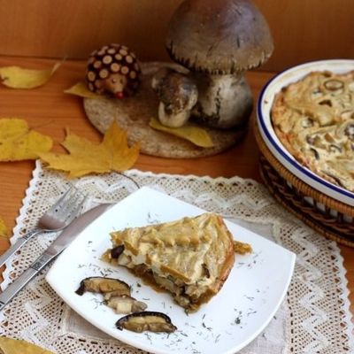 Пирог с грибами Осенняя радость