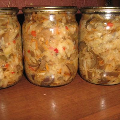 Салат из баклажанов и капусты на зиму: оригинальный рецепт