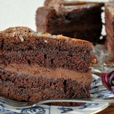 Домашний шоколадный торт Захер
