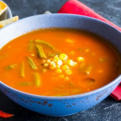 Мексиканский суп с тортильями