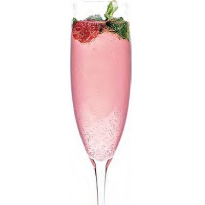 Розовый коктейль с шампанским