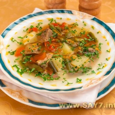 Суп с картофелем и стручковой фасолью