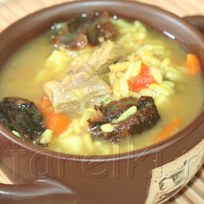 Суп из баранины с черносливом