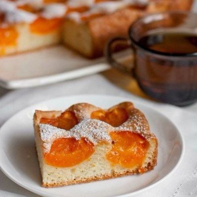 Пирога с абрикосами или персиками