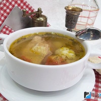 Суп на курином бульоне с овощами