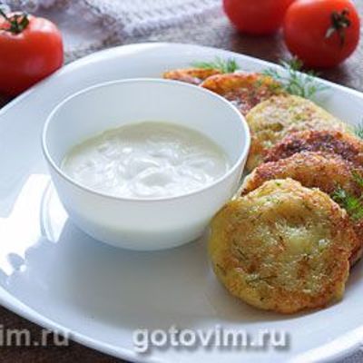 Картофельные оладьи с сыром и зеленью