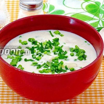 Сырно-молочный суп с макаронами