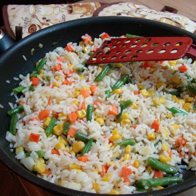 Рис с овощами по гавайски