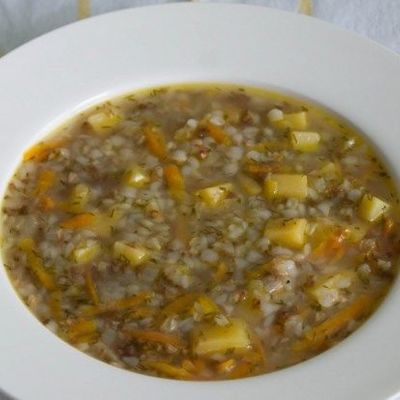 Постный гречневый суп