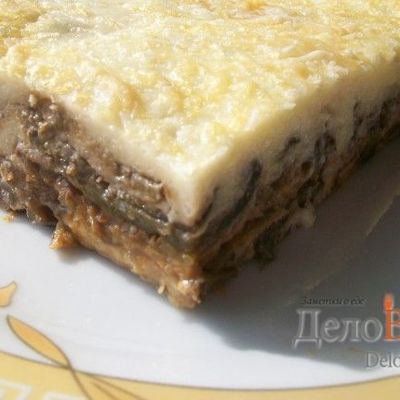 Запеканка из баклажан с сыром Пармезан и соусом Бешамель