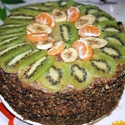 Бисквитно-фруктовый торт Королевский шарм