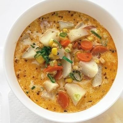Пикантный суп с кукурузой
