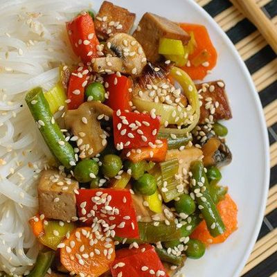 Тофу с овощами по-китайски