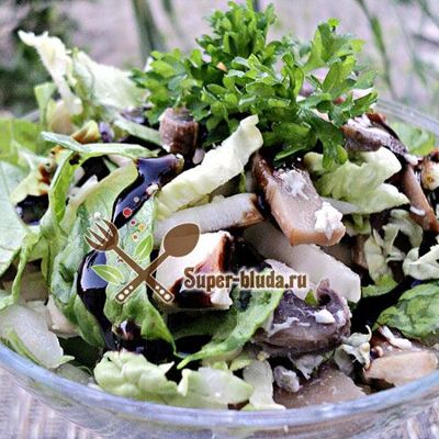 Салат из курицы с грибами,самые вкусные рецепты с фото