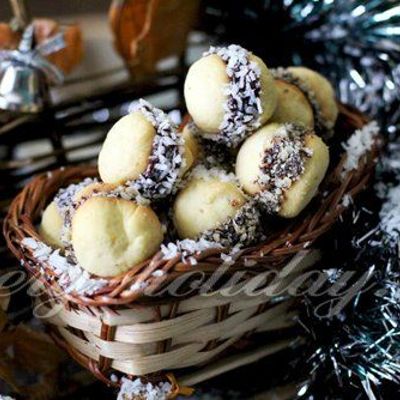 Домашнее печенье с орехами и шоколадом
