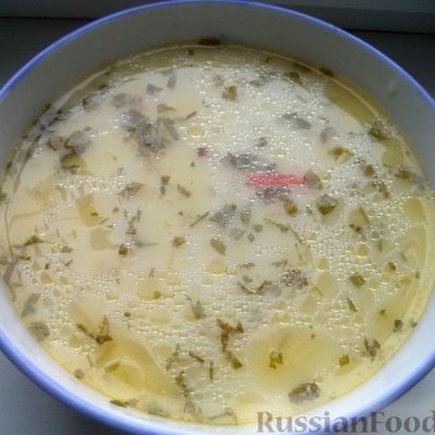 Сырный суп по французски, с курицей